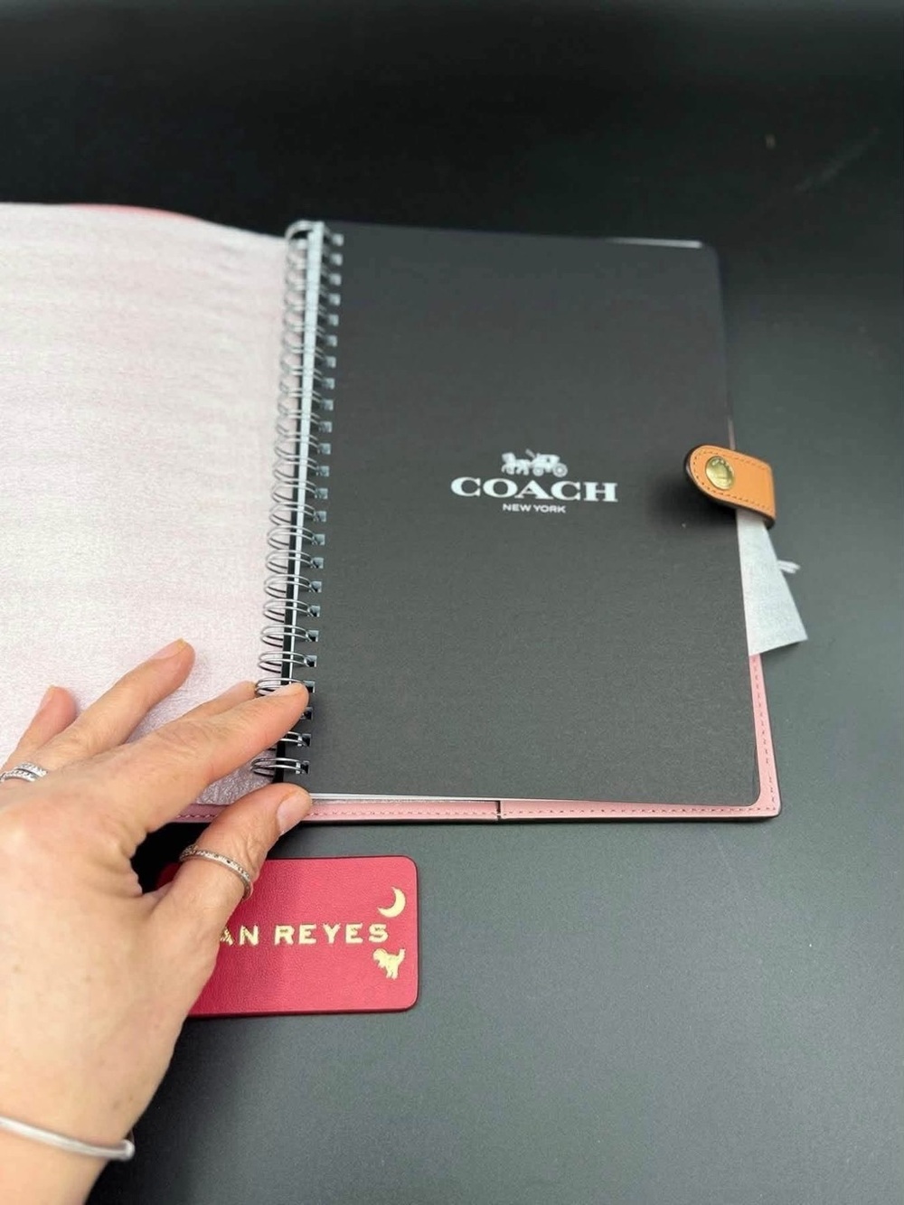 . Coach Notebook In Signature Canvas
Gold/Powder Pink - Picture 8 of 8